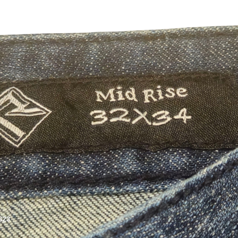 Rock & Roll Cowgirl Women's Jeans 32×34 Midrise Blue Destressed - Picture 7 of 11